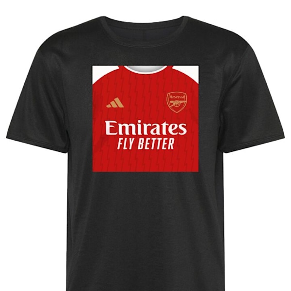 Trænings T-shirt | Sport T-shirt til Voksen Arsenal sort X-Large