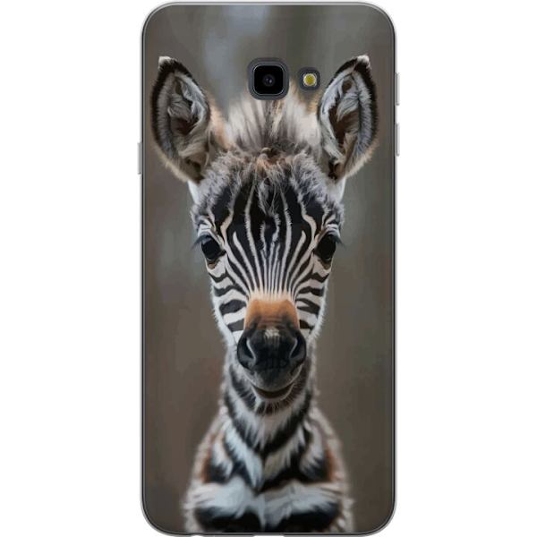 Samsung Galaxy J4+ Genomskinligt Skal Giraff Djurmotiv Afrika Natur Grafiskt Motiv Savann Vilda Djur Populär Väggkonst Exotiskt Tema