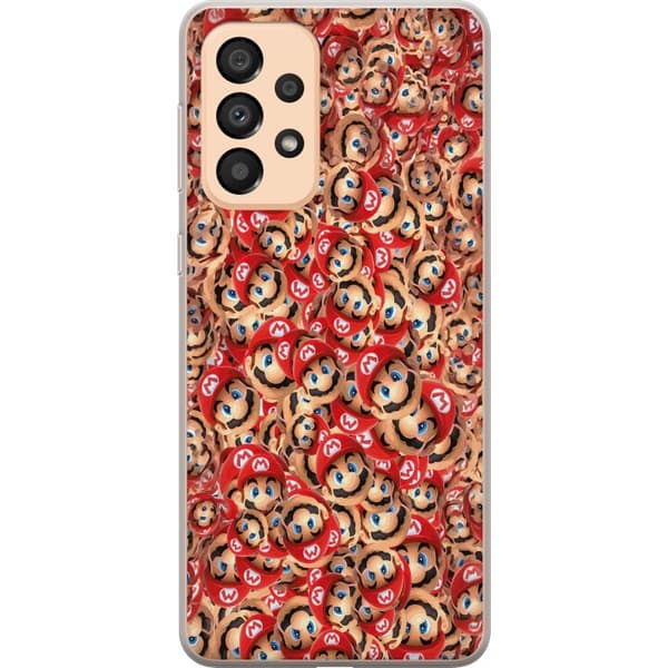 Kompatibelt Mobildeksel til Samsung Galaxy A33 5G Super Mario mönster rød