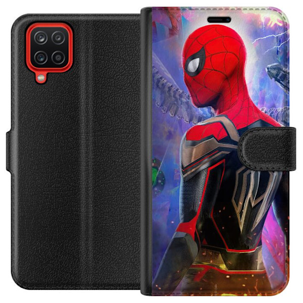 Samsung Galaxy A12 Lompakkokotelo Spider Man: No Way Home