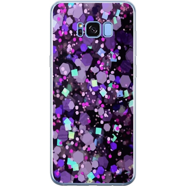 Samsung Galaxy S8+ Genomskinligt Skal Lila Glitter