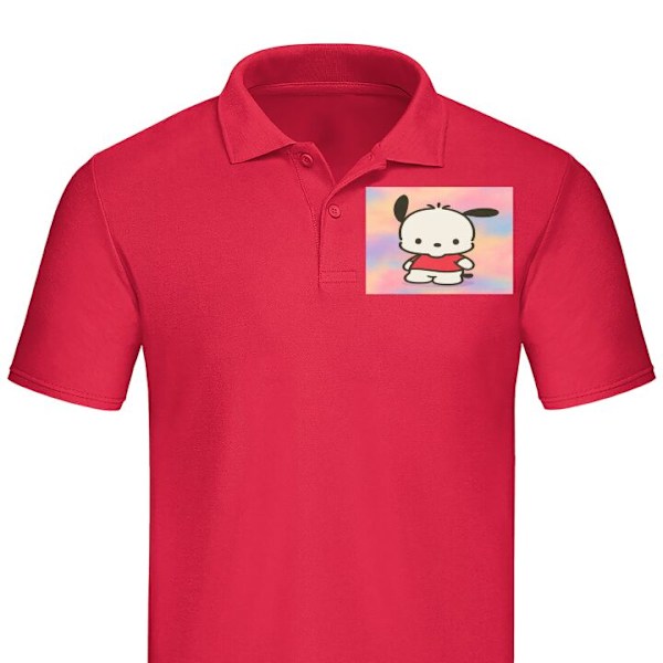 Piqué for Voksen | Elegant Piquégenser Kawaii Sanrio Pochacc Rød XX-Large