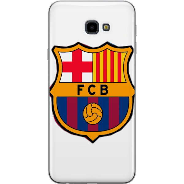Samsung Galaxy J4+ Läpinäkyvä kuori FC Barcelona Emblem Jalkapallo Katalonia Sininen Punainen Seuran Logo Ylpeys La Liga Fanit Ikoninen Kuva