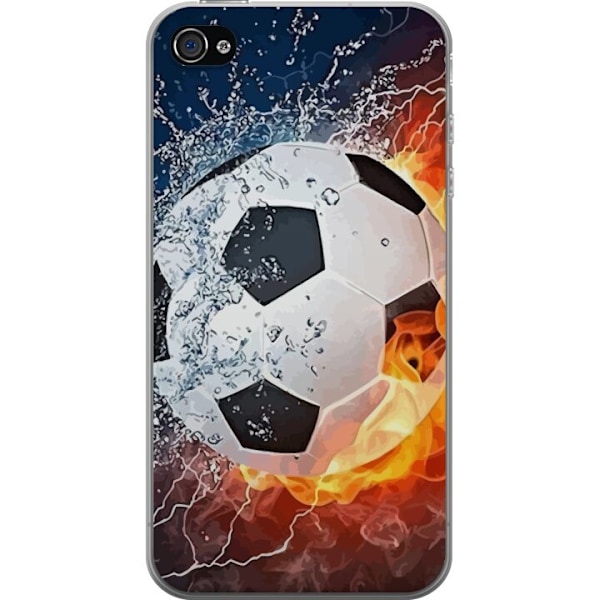 Apple iPhone 4s Gennemsigtig cover Fodbold Ild