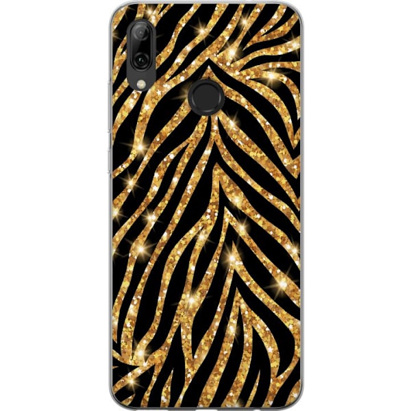 Huawei P smart 2019 Gennemsigtig cover Guld & Glitter