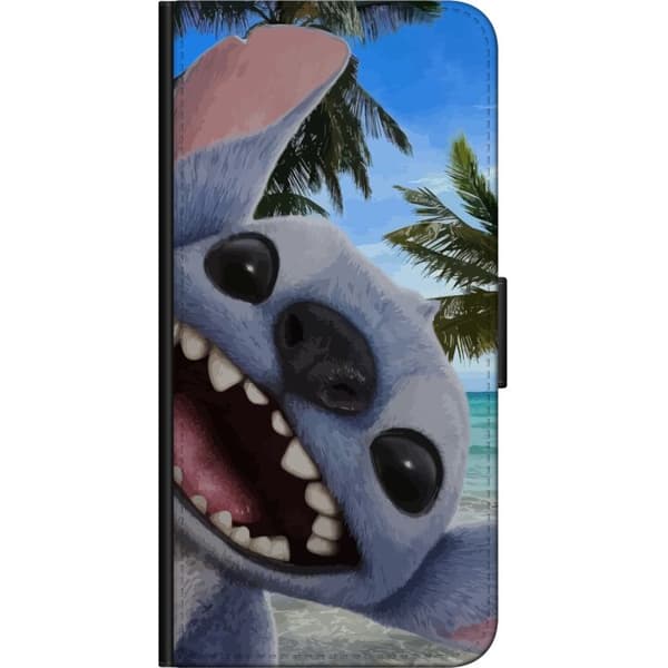 Kompatibelt Lommeboketui til OnePlus 9 Pro Stitch mobildeksel med palmer i søtt vennskapsdesign.