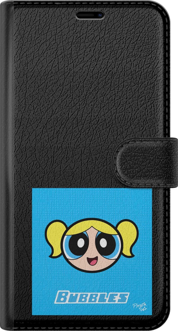 Kompatibel Tegnebogsetui til Huawei P30 Pro Blåt pigeportræt - Blåt motiv med blond superheltinde på blå baggrund. blå