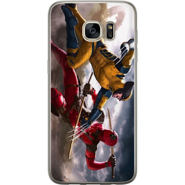 Samsung Galaxy S7 edge Genomskinligt Skal Wolverine Deadpool