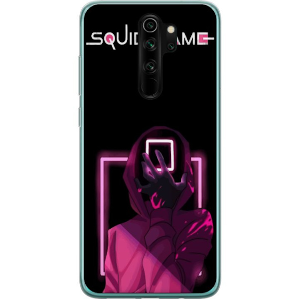 Xiaomi Redmi Note 8 Pro  Genomskinligt Skal Squid Game Tema Populär Serie Motiv Grafiskt Ikoniskt Design Asiatisk Popkultur Spänning Drama