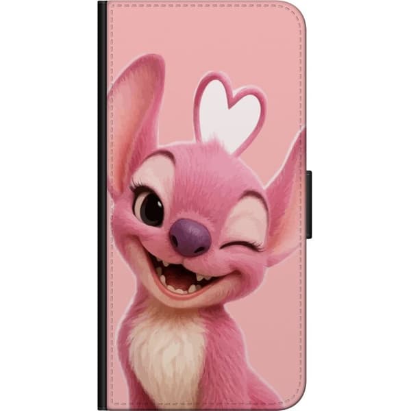 Kompatibel Tegnebogsetui til Samsung Galaxy A20s Engel pink figur blinker legende design med hjerte glæde kærlighed og blød charmerende stil
