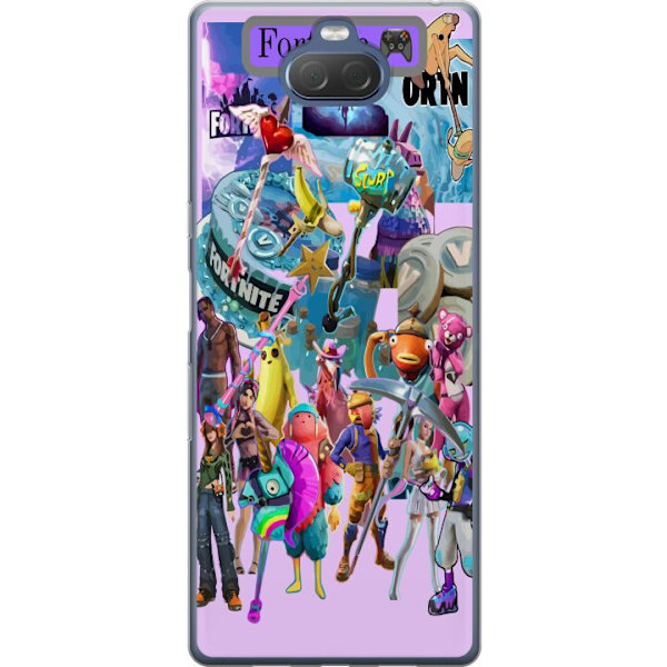 Sony Xperia 10 Plus Läpinäkyvä kuori Fortnite