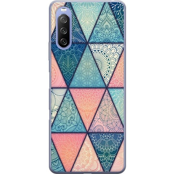Sony Xperia 10 III Läpinäkyvä kuori Mandala Kolmiot
