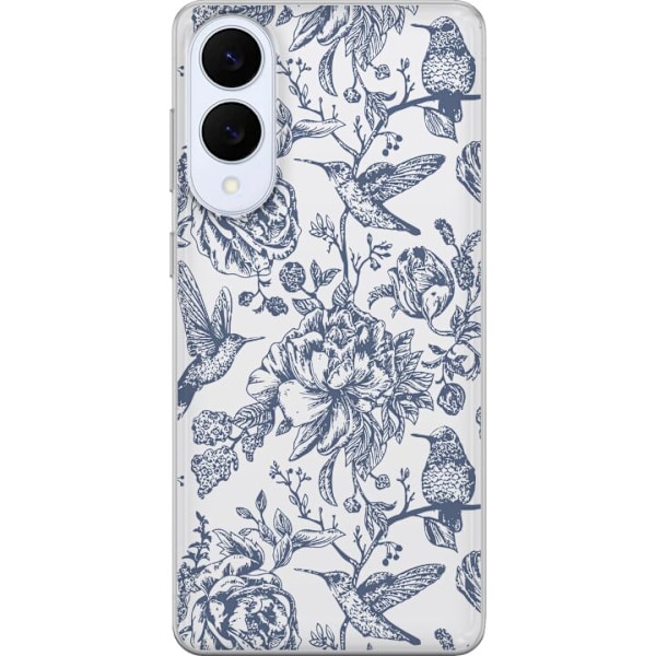 Samsung Galaxy S25 Edge Läpinäkyvä kuori Kukat & Linnut - R