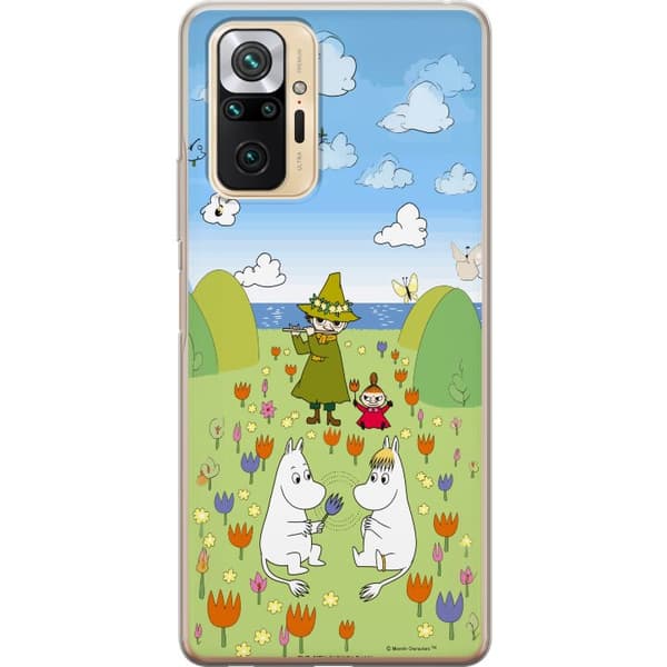 Kompatibelt Mobildeksel til Xiaomi Redmi Note 10 Pro Mumin i blomsteräng grønn