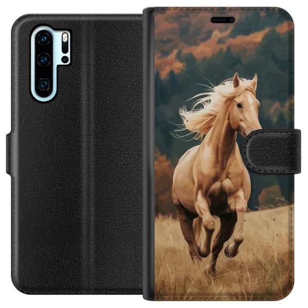 Kompatibelt Lommeboketui til Huawei P30 Pro Springende Hest