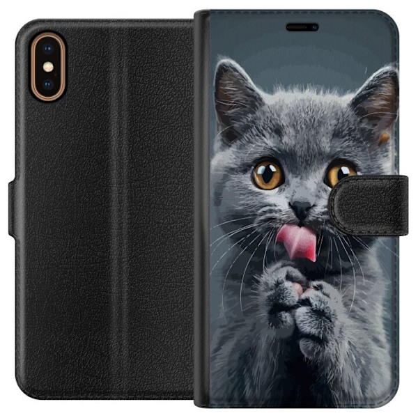 Apple iPhone XS Lommeboketui Katt