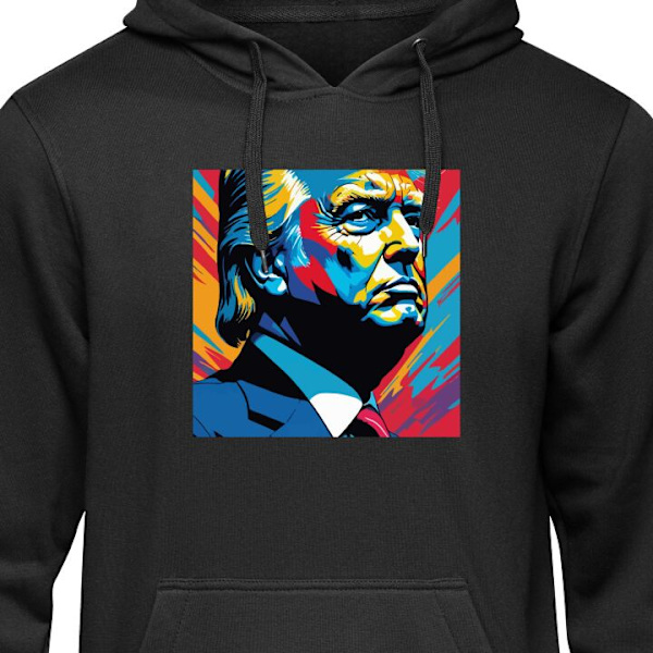 Hoodie för Vuxen | Bekväm Huvtröja Trump svart XL