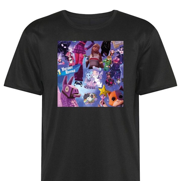 Trænings T-shirt | Sport T-shirt til Voksen Fortnite sort X-Large