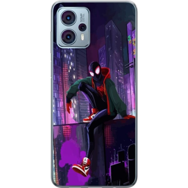 Motorola Moto G23 Gennemsigtig cover Fortnite - Spider-Man