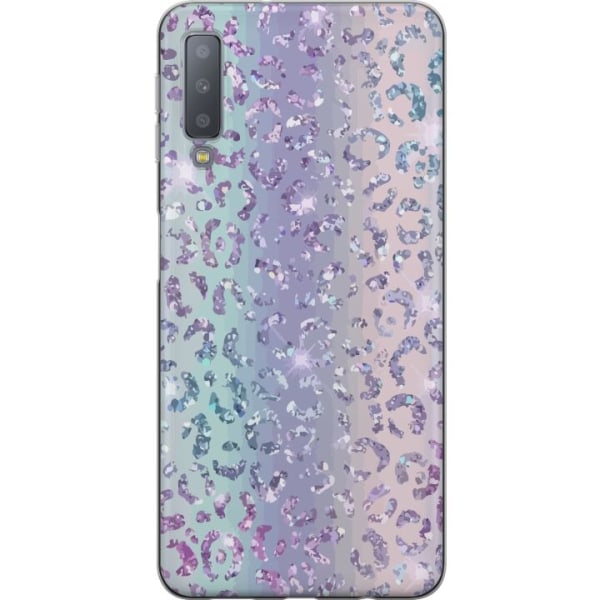 Samsung Galaxy A7 (2018) Gennemsigtig cover Glitter Leopard