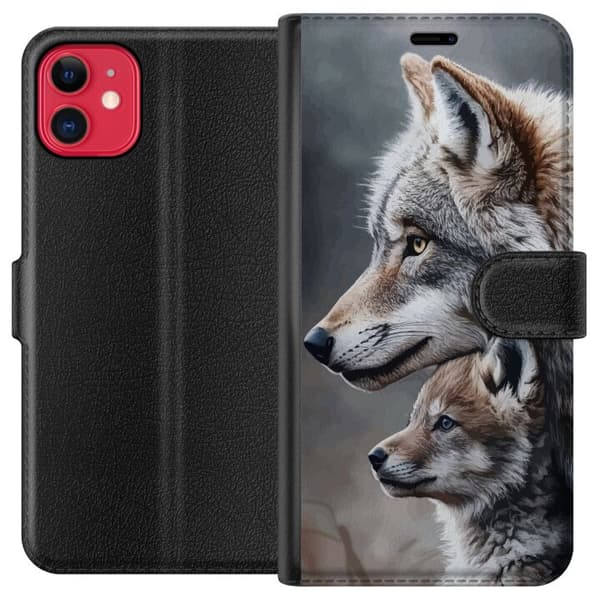 Kompatibel Tegnebogsetui til Apple iPhone 11 Ulve Vilde Ulv Dyr Mystik
