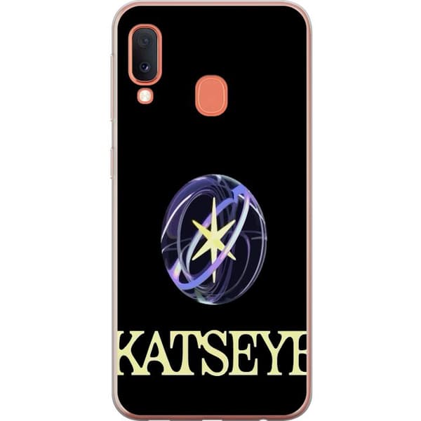Kompatibelt Mobilskal till Samsung Galaxy A20e KATSEYE logotyp svart