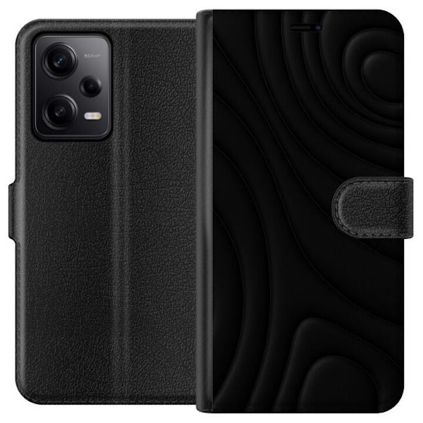 Xiaomi Redmi Note 12 Pro Lommeboketui Svarte Bølger