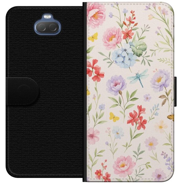 Sony Xperia 10 Tegnebogsetui Blomster