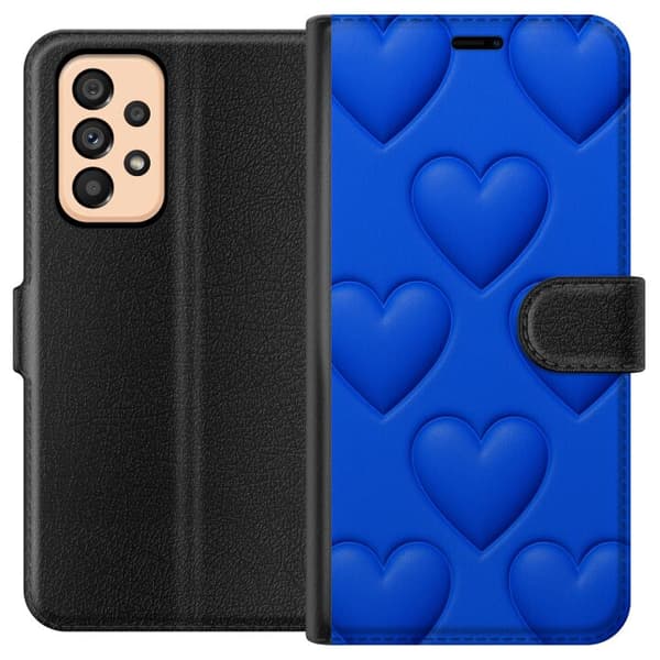Kompatibelt Plånboksfodral till Samsung Galaxy A53 5G Blue Hearts