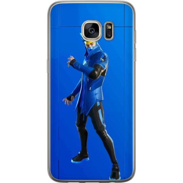 Samsung Galaxy S7 edge Gennemsigtig cover Fortnite - Ninja Blu