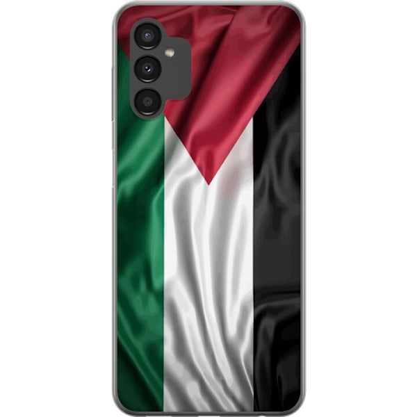 Samsung Galaxy A04s Gennemsigtig cover Palestinaflaget – ikonisk frihedssymbol i rød, sort, hvid og grøn