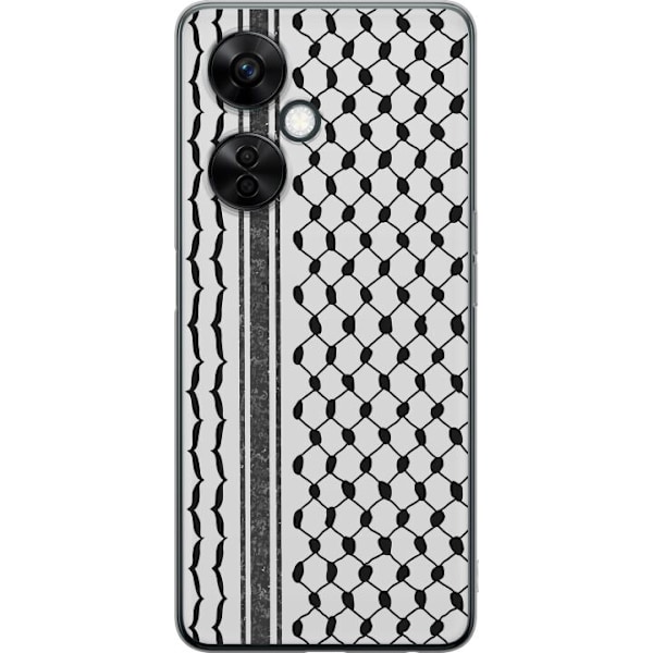 OnePlus Nord CE3 Läpinäkyvä kuori Palestiinalainen kuvio - perinteiseen tyyliin inspiroima keffiyeh-kangas