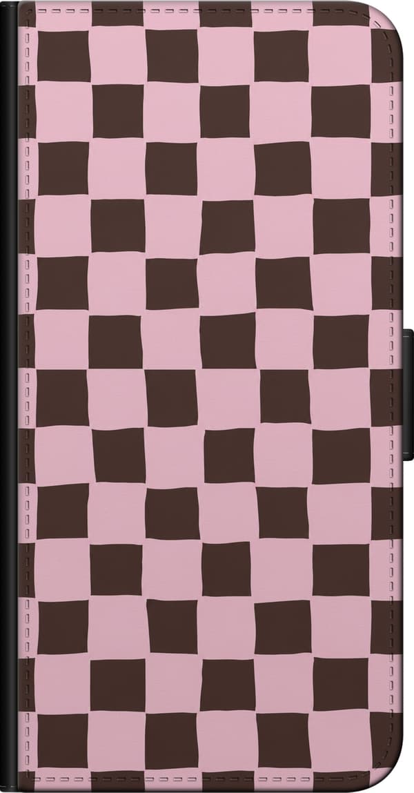 Kompatibelt Plånboksfodral till Samsung Galaxy Note20 Ultra Rosa schackrutor rosa