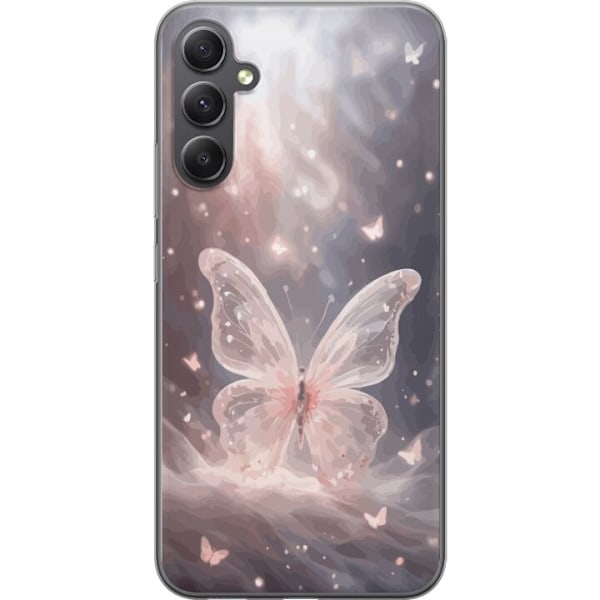 Samsung Galaxy A15 5G Läpinäkyvä kuori Perhonen
