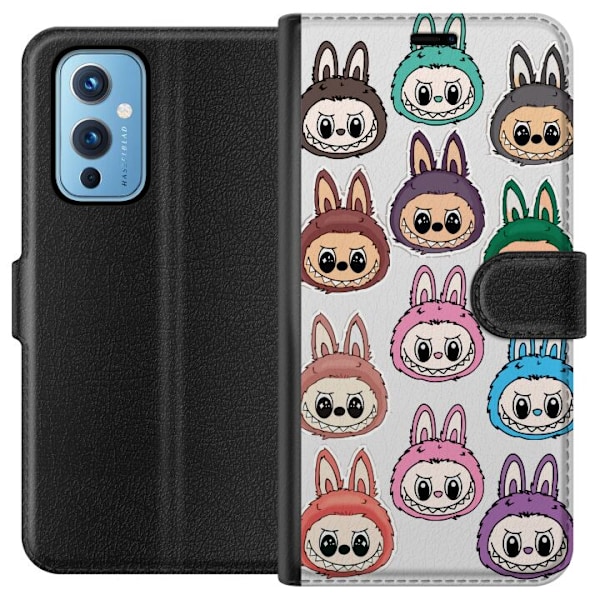 OnePlus 9 Lompakkokotelo Labubu Macaron Monster - Söpö Keräilyfiguuri Tyylillä