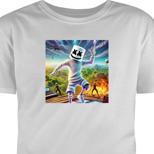 Barn-T-shirt | Bekväm T-shirt för Barn Fortnite grå 1-2 År