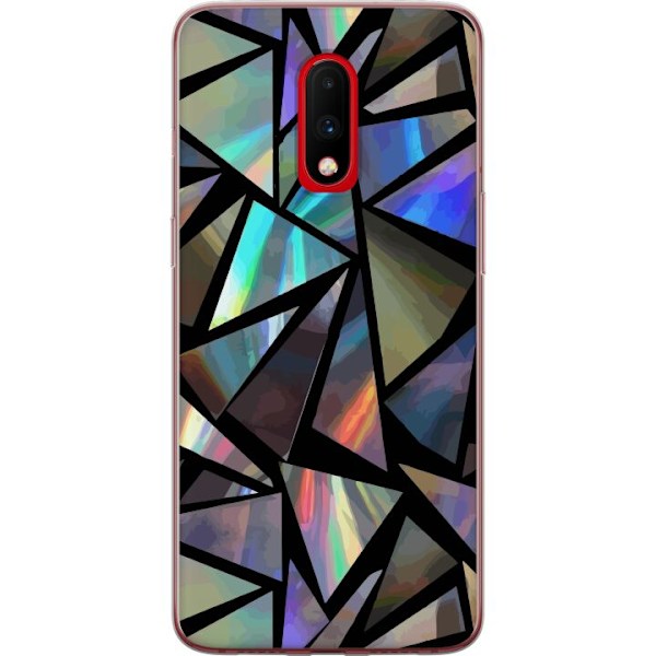 OnePlus 7 Läpinäkyvä kuori 3D Heijastus