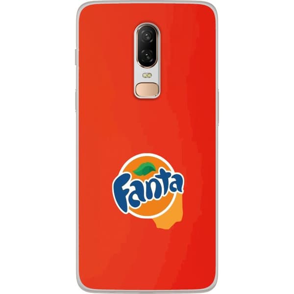 Kompatibelt Mobildeksel til OnePlus 6 Minimalistisk appelsinbrus-inspirert design oransje