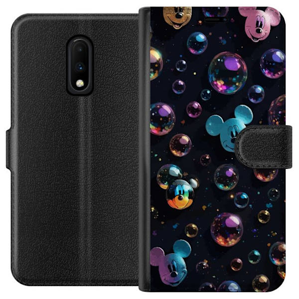 OnePlus 7 Lompakkokotelo  Mikki Hiiri Disney Kuplat Suunnittelu Hauska Motiivi Suosittu Disney-hahmo Piirrossarja Lasten Klassikko