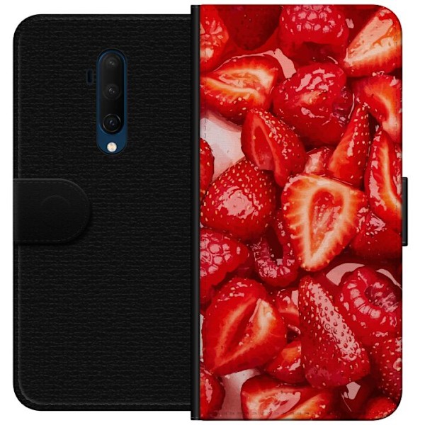 OnePlus 7T Pro Tegnebogsetui Jordbærmønster - sødt motiv me