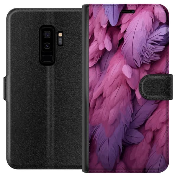 Kompatibel Tegnebogsetui til Samsung Galaxy S9+ Fjer