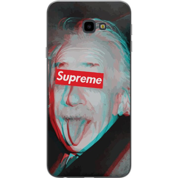 Samsung Galaxy J4+ Genomskinligt Skal Supreme Albert Einstein 3D Motiv Streetwear Design Populär Vetenskap Ikoniskt Grafiskt Urban Art
