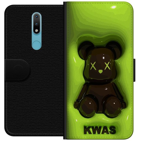 Nokia 2.4 Plånboksfodral KAWS Grön