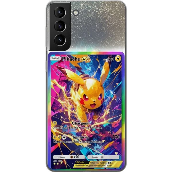 Kompatibelt Mobildeksel til Samsung Galaxy S21+ 5G Pikachu gul