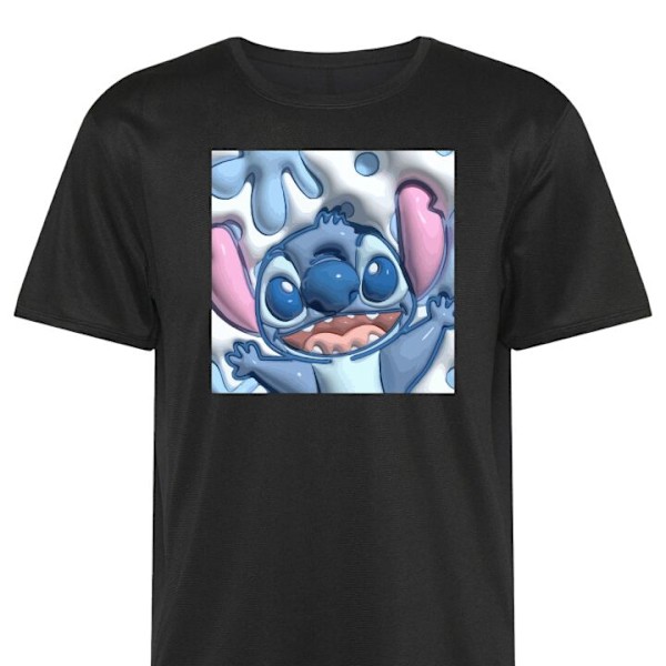 Trænings T-shirt | Sport T-shirt til Voksen Sygning sort X-Large
