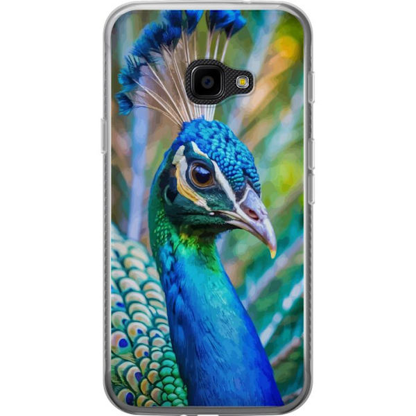 Samsung Galaxy Xcover 4 Läpinäkyvä kuori Pavun Sulat Värikäs Design Lintuaihe Eksoottinen Graafinen Suunnittelu Luonto Ylellinen Koristelu