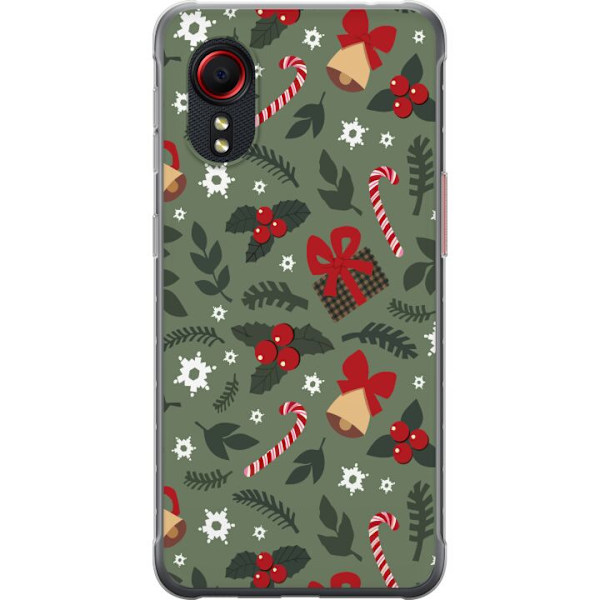 Samsung Galaxy Xcover 5 Genomskinligt Skal God Jul mönster