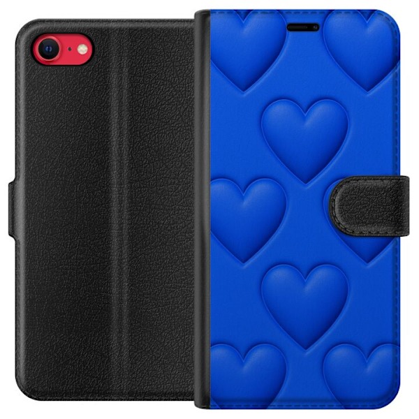 Apple iPhone SE (2022) Plånboksfodral Blue Hearts