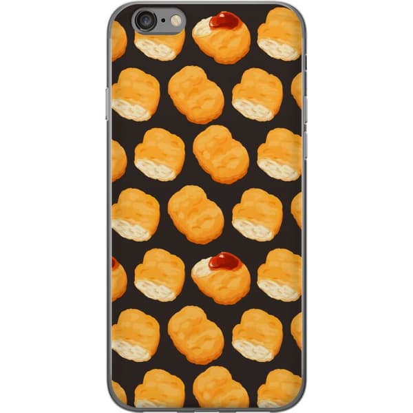Kompatibelt Mobildeksel til Apple iPhone 6s Mønster med sprø kyllingnuggets og ketchup brun