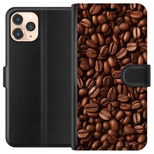 Kompatibelt Plånboksfodral till Apple iPhone 11 Pro Kaffebönor närbild brun
